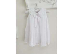 Vestido bata branco com laço