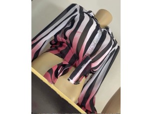 Cropped de lista manga longa