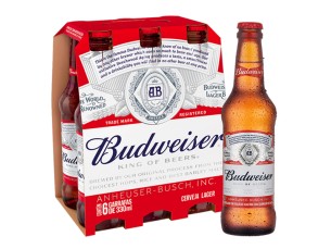 CERVEJA BUDWEISER 330ml - 6 UNI