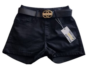 Short Jeans feminino Preto 