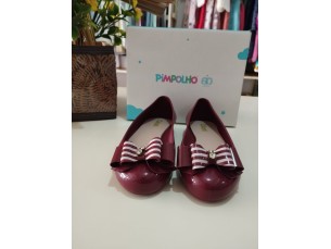 Sapatilha vinho com laço