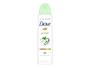 Desodorante antitranspirante aerosol dove go fresh pepino e chá verde