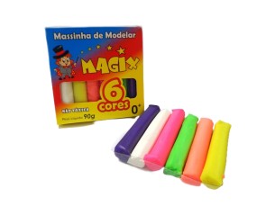 Massinha de modelar Magix 6 cores coloridas