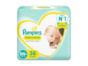 FRALDA PAMPERS RECEM NASCIDO - RN COM 36 UN