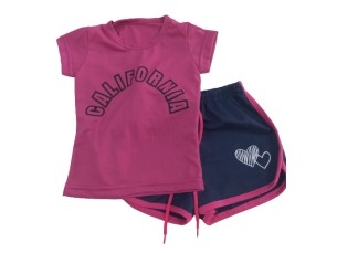 Conjunto Infantil Verão Menina Coração