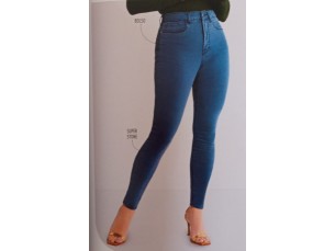 Calça skinny cintura alta 