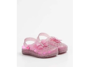 Babuche Infantil Rosa com Glitter Borboleta