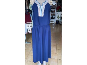 Vestido feminino longo azul 