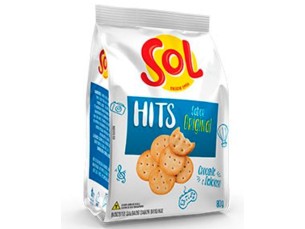 BISC. SALGADO ORIGINAL PACOTE 80g SOL HITS