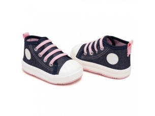 Tênis infantil feminino cano alto preto