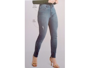 Calça skinny cintura alta 