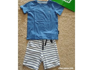 Conjunto infantil masculino camisa azul