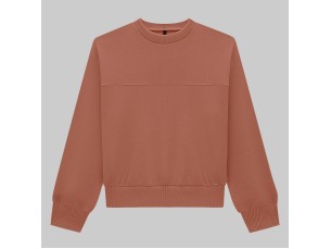 BLUSÃO EM MOLETOM COM GOLA- MARROM CHUTNEY