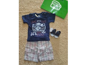 Conjunto infantil menino camisa e bermuda