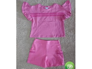 Conjunto infantil menina  pink 