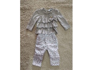Conjunto calça e blusa camurça feminino bebê