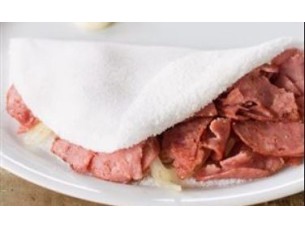 Tapioca Calabresa, Cebola e Queijo