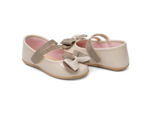 Sapatilha com laço  e glitter