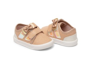 Tênis nude com glitter