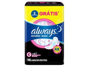 ABS ALWAYS PROT TOT SUAVE NOT ABAS C/ 16UN