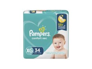 FRALDA PAMPERS CONFORT SEC - TAM XG COM 34 UN