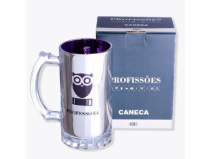 CANECA DE CHOPP ELETROSTÁTICA PROFISSÕES PROFESSORA - ZONACRIATIVA
