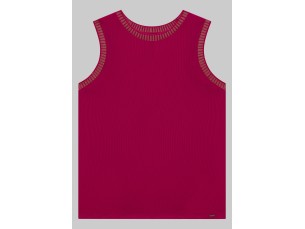 REGATA CANELADA COM RETILÍNEA - ROSA DRY ROSE