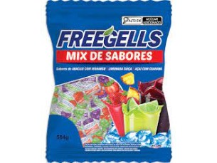 BALA FREEGELLS MIX SABORES AZUL 584g