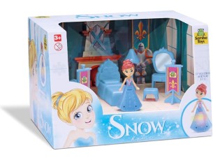 Brinquedo judy home quarto princesa snow com boneca