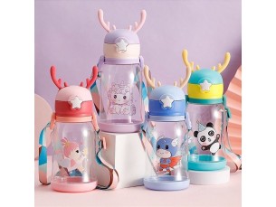 Garrafa de água alce Infantil desenho multicolorido