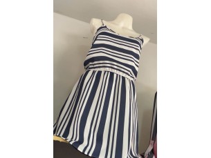 Vestido soltinho curto listado