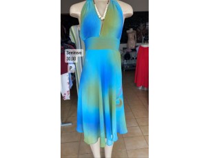 Vestido feminino midi azul