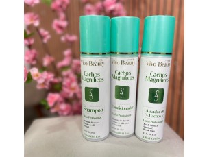 Kit para cabelos cacheados Vivo Beauty  Cachos Magníficos com Shampoo + Condicionador + Ativador de cachos