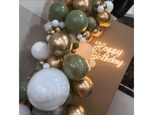 Happy birthday Green Olive gold