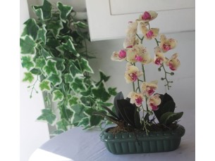 Arranjo orquídeas 3d realista 