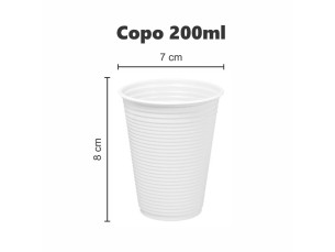 Copo descartável 200ml 