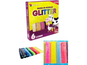 Massinha de modelar glitter