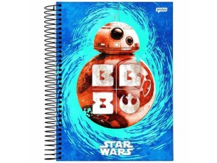 Kit 4 Cadernos Espiral Star Wars