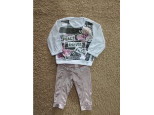 Conjunto calça veludo e blusa feminino bebê