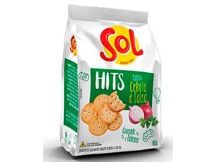 BISC. SALGADO CEBOLA E SALSA PACOTE 80g SOL HIT