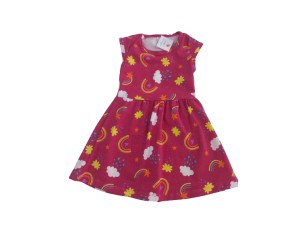Vestido Arco-íris  rosa