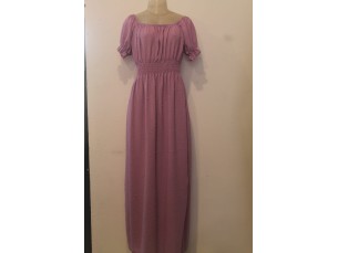Vestido longo com manga curta Lilás