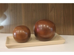 Bandeja retangular com esferas