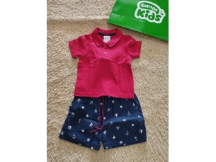 Conjunto masculino camisa polo e bermuda