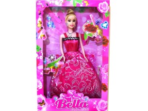 Boneca infantil Bella Fashion