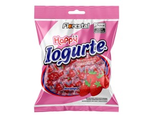BALA HAPPY IOGURTE MORANGO FLORESTAL 600g