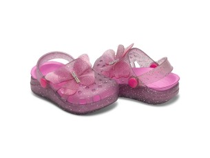 Babuche Infantil Lilás Glitter Borboleta