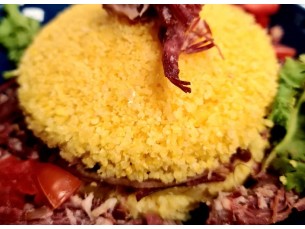 CUSCUZ COM CARNE SECA