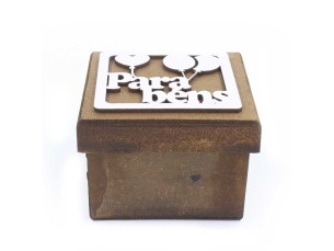 CAIXA MDF PARABÉNS 