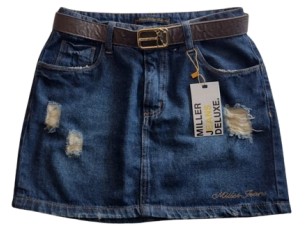 Saia Feminina Jeans escura